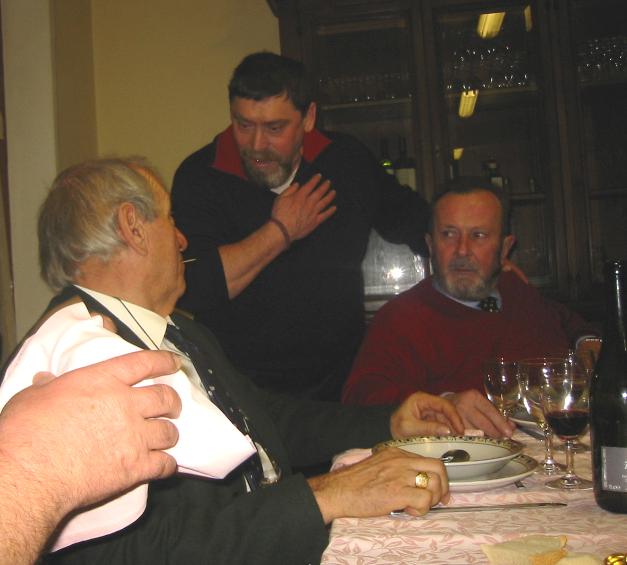 il presidente Zafferri con l'amico Berio e Ivano